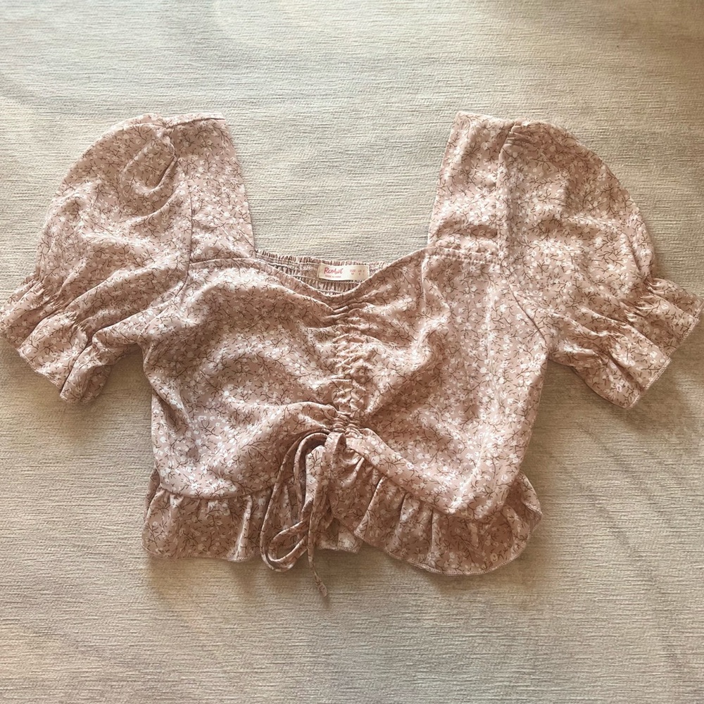 Romwe Floral Top